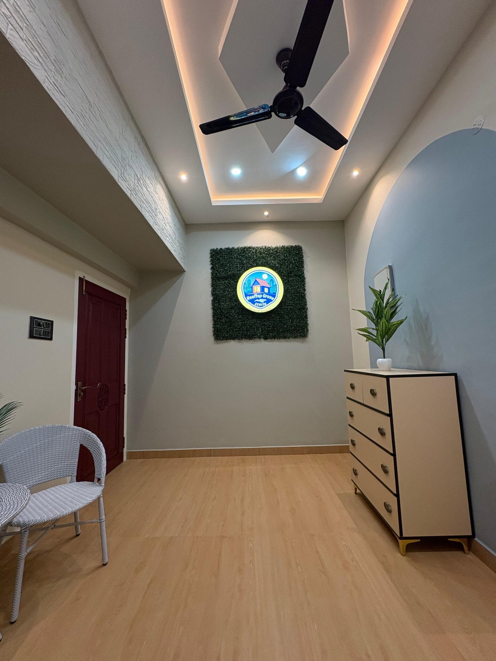 Home open space with logo view